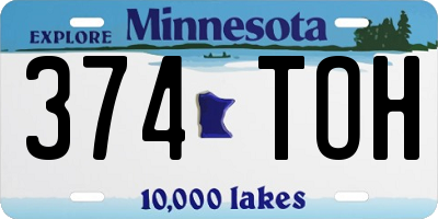 MN license plate 374TOH
