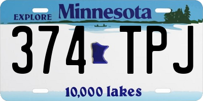 MN license plate 374TPJ