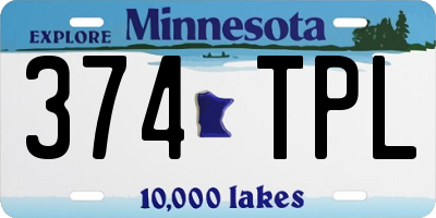 MN license plate 374TPL