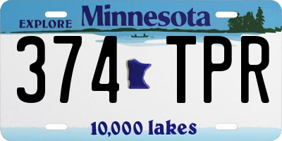 MN license plate 374TPR