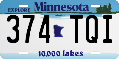 MN license plate 374TQI
