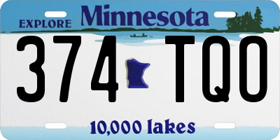 MN license plate 374TQO