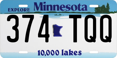 MN license plate 374TQQ