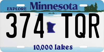 MN license plate 374TQR