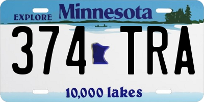 MN license plate 374TRA