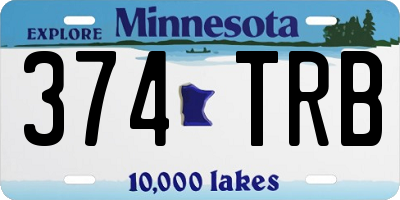 MN license plate 374TRB