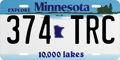 MN license plate 374TRC