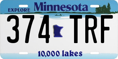 MN license plate 374TRF
