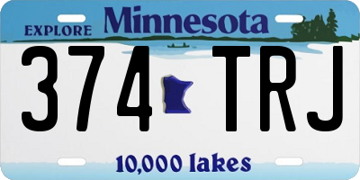 MN license plate 374TRJ