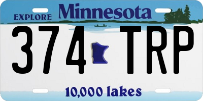 MN license plate 374TRP