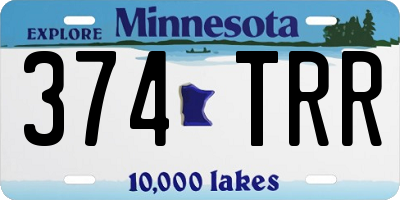MN license plate 374TRR