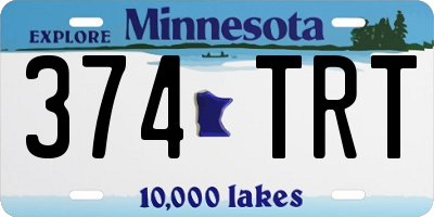 MN license plate 374TRT