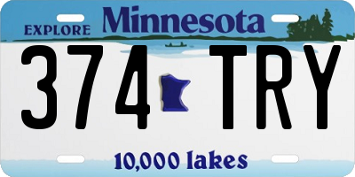 MN license plate 374TRY