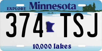 MN license plate 374TSJ