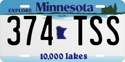MN license plate 374TSS