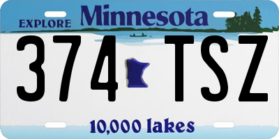 MN license plate 374TSZ