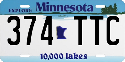MN license plate 374TTC