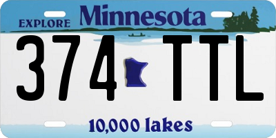 MN license plate 374TTL