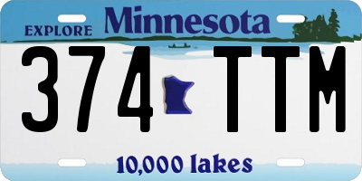 MN license plate 374TTM