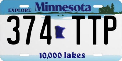 MN license plate 374TTP