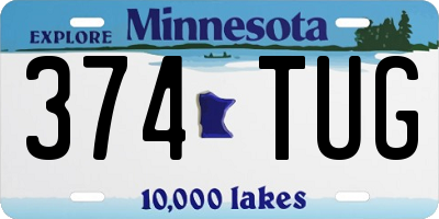 MN license plate 374TUG