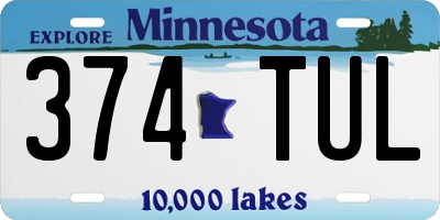 MN license plate 374TUL