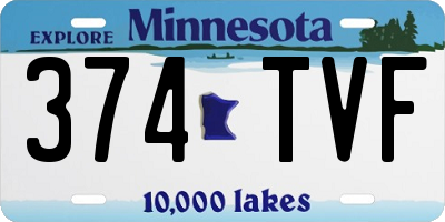 MN license plate 374TVF