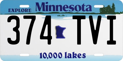 MN license plate 374TVI