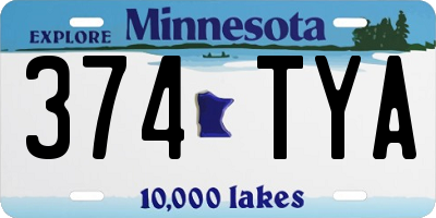 MN license plate 374TYA