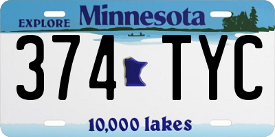 MN license plate 374TYC