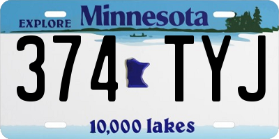 MN license plate 374TYJ