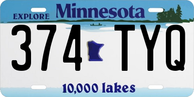 MN license plate 374TYQ