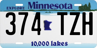 MN license plate 374TZH