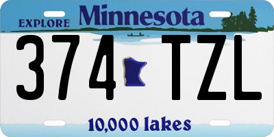 MN license plate 374TZL