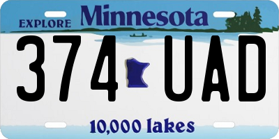 MN license plate 374UAD