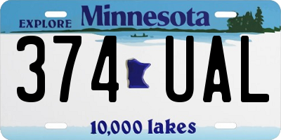 MN license plate 374UAL
