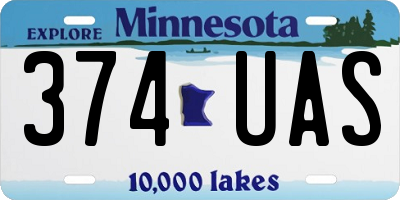MN license plate 374UAS