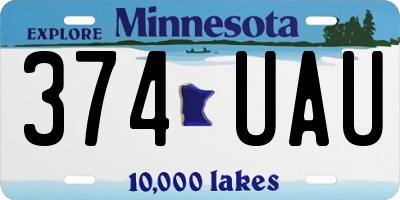 MN license plate 374UAU