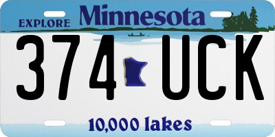 MN license plate 374UCK