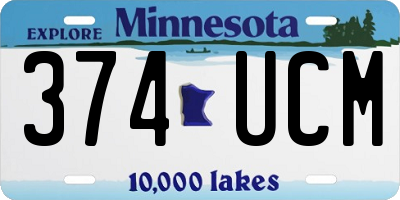 MN license plate 374UCM