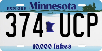 MN license plate 374UCP