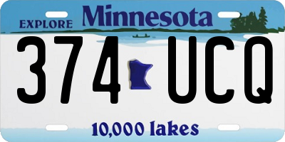 MN license plate 374UCQ
