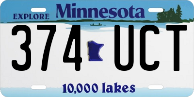 MN license plate 374UCT