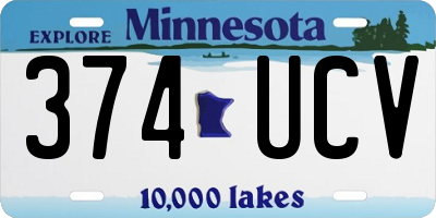 MN license plate 374UCV