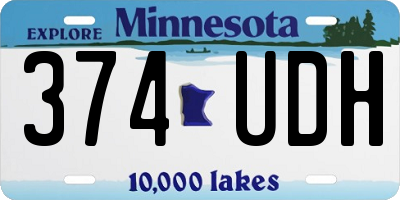 MN license plate 374UDH