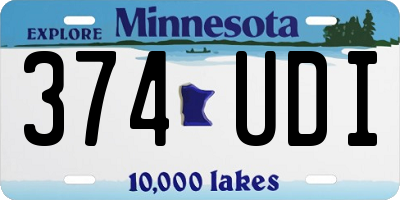 MN license plate 374UDI