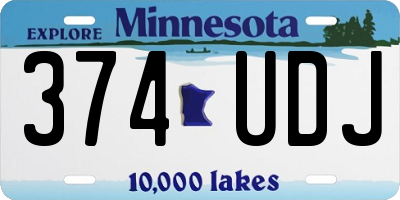 MN license plate 374UDJ
