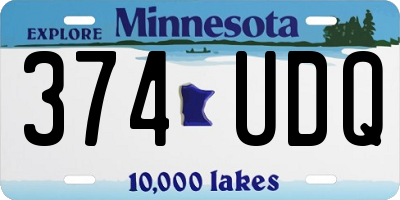 MN license plate 374UDQ