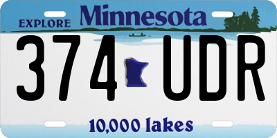 MN license plate 374UDR