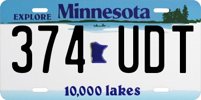 MN license plate 374UDT